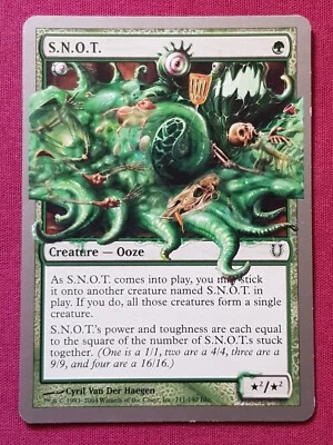 Magic The Gathering UNHINGED S.N.O.T. green card MTG - Image 1 of 2
