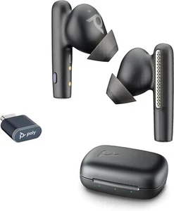 Écouteurs Poly (Plantronics) Voyager Free 60 UC True Wireless avec dongle BT-700C - Photo 1/19