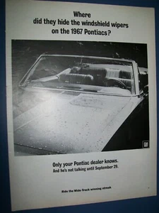 1967 Pontiac Firebird Cabrio LRG - MAG Autoanzeige - "Nur Ihr Pontiac Händler weiß - Bild 1 von 1