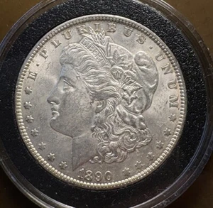 1890-O US Morgan $1 Dollar, 90% Fine Silver In Capsule - Picture 1 of 2
