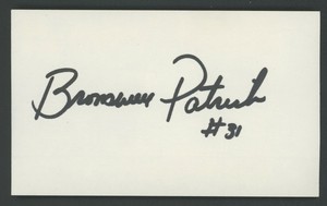 Bronswell Patrick AUTOGRAPHED Index Card MLB Milwaukee Brewers San Fran Giants