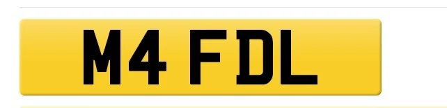 M4 FDL NUMBER PLATE FOR SALE - Image 1 of 1