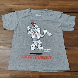 Dr Suess Experience CAT IN THE HAT Catstronaut  YOUTH SMALL Heather Gray T-shirt - Picture 1 of 4