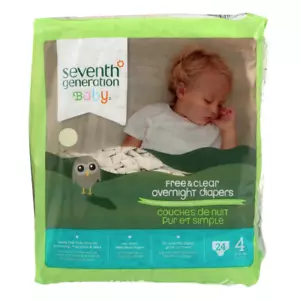 Seventh Generation Free & Clear Overnight Diapers Size 4 - 24 ct - Picture 1 of 1