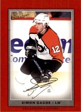 2006-07 Upper Deck Beehive Red Facsimilie Signatures Simon Gagne #28