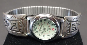 Vintage Native American Western Mans Watch and Band - Picture 1 of 4