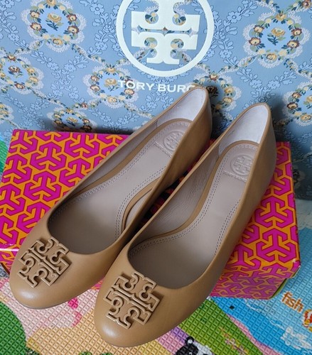 Scarpe basse rivestite in polvere Tory Burch Melinda taglia 8