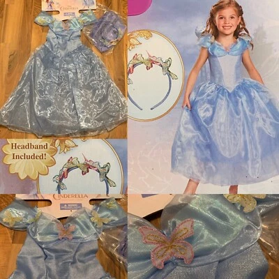 Disfraz (XS 3T/4T) Diadema Disfraz de Cenicienta Disney De Lujo Incluida Foto 1 de 4