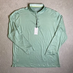 Maelreg Shirt Mens 2XL XXL Teal Green Polo Long Sleeve Golf Performance NWT - Picture 1 of 13