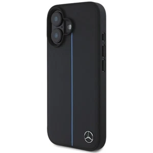 Coque Mercedes en cuir PU Rigide pour Apple iPhone 16 6.1 - noir - Imagen 1 de 4