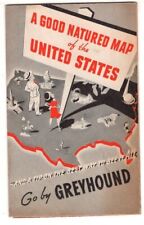 A Good Natured Map of the United States - Greyhound Bus - 1940 Map