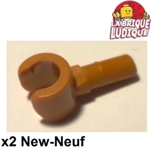Lego 2X Minifig Body Part Hand Main Dark Orange 983 New - Picture 1 of 1