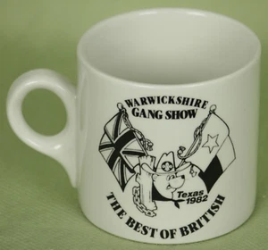 Vintage Warwickshire Gang Show Kaffeetasse Becher Texas 1982 Best of British 8 Unzen - Bild 1 von 9