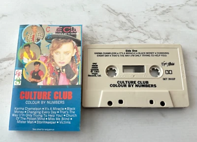 Culture Club Colour By Numbers CASSETTE Tape 1983 Boy George, Karma Chameleon - Image 1 of 3