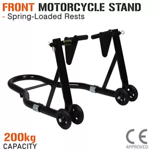 Motorcycle Stand FRONT Motorbike Lift Heavy Duty Paddock Carrier Fork Bike Hoist - Picture 1 of 6