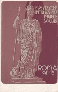 C1879) ROMA 1911, ESPOSIZIONE INTERNAZIONALE D'IGIENE SOCIALE. STATUA DI ATENA. - Picture 1 of 1