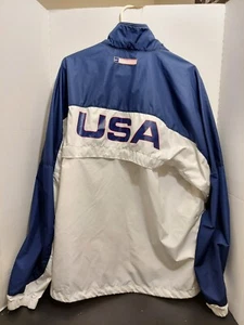 Vintage Nike Swoosh Team USA Flag Windbreaker Jacke Zip Track & Field XL blau - Bild 1 von 11