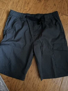 Wrangler Cargo Shorts Boys XL 14-16 Gray Nylon Hiking Belted - Picture 1 of 6
