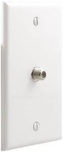 5 Pack Coaxial Rg6 F Connector Keystone Single Jack White Wall Plate Cable TV - Picture 1 of 12