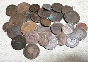 Lote mixto de monedas del mundo de 30 x 1800. Todas las monedas son del 1800 Lote #3 - Imagen 1 de 3