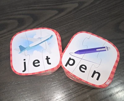 3 Letter Word Puzzle Cards Set Of 20 Self Correcting Puzzles For Kids 3+ - Image 1 of 3