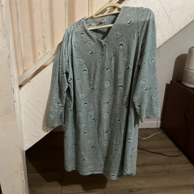 CLASSIC ELEMENTS SWEET DREAMS Long Sleeve V-Neck Nightgown  L/XL - Image 1 of 4