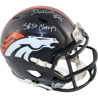 Minicasco autografiado por Demarcus Ware Denver Broncos TB SB Champs Beckett 51851 Foto 1 de 4