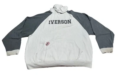Allen Iverson Limited Edition Pullover Hoodie Mens XXL 2XL Reebok Gray-HAS WEAR - Image 1 of 4
