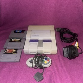Super Nintendo SNES Console Bundle *Mario & Zelda* 1 Controller B01 Tested