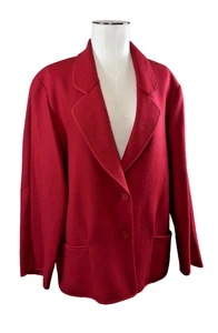 Chaqueta Blazer Weinberg Paris Francia Roja NUEVA Lana Pecho Único Talla L/XL De Colección - Imagen 1 de 11