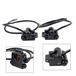Motorrad CNC 1" 25-mm-Lenkerschalter-Bediengehäuse für Harley Universal Schwarz - Picture 1 of 13