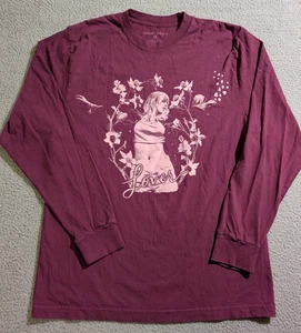 Taylor Swift Lover Women`s Purple Long Sleeve Graphic Crew Neck Shirt / Size L - Picture 1 of 7