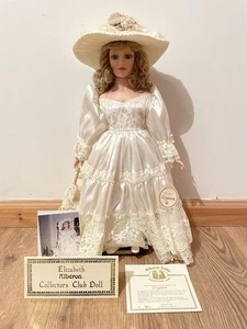 “Elizabeth” Vintage Porcelain Doll By Alberon Collectors 566/2000 25" 64cm Rare - Picture 1 of 18