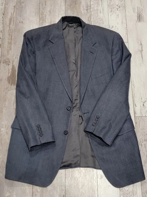 Abrigo deportivo 42R Brooks Brothers Blazer Denim Azul Seda Lana Lino 2 Botones para hombre Foto 1 de 4