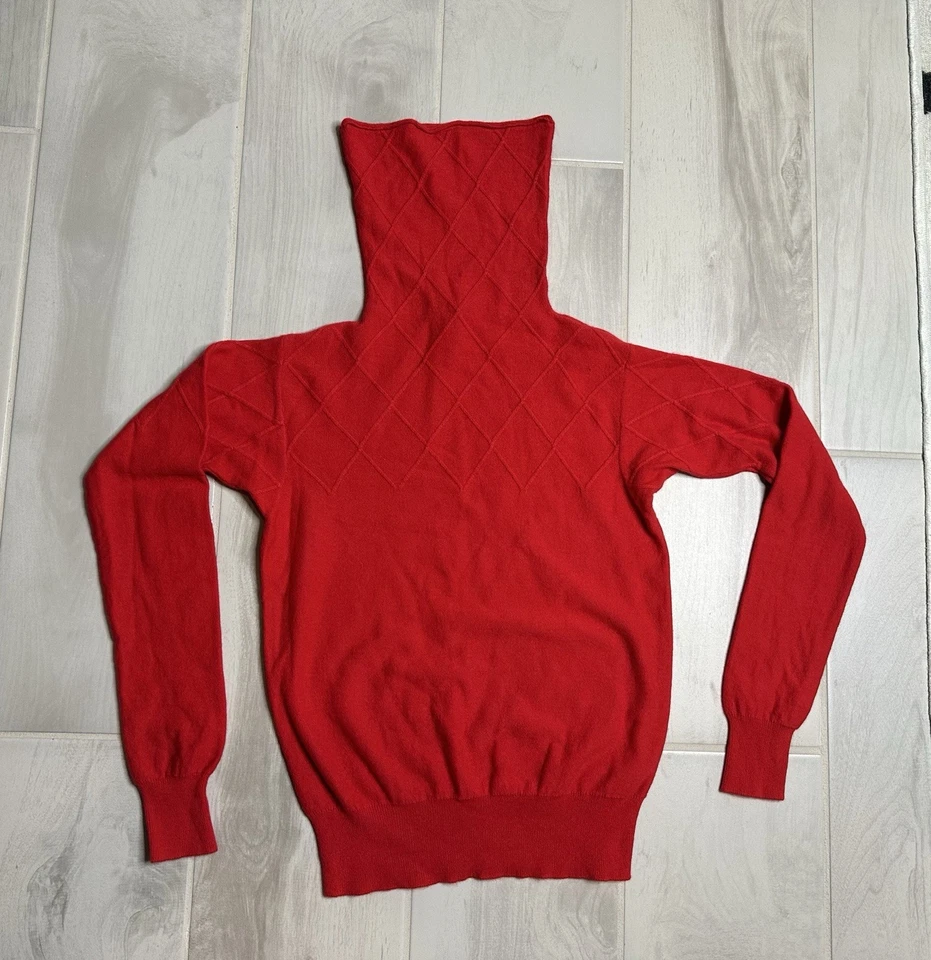 Suéter feminino Antonio Melani cashmere vermelho macio gola alta P/4-6 - Imagem 1 de 1