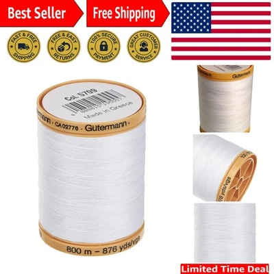 Hilo de algodón mercerizado fuerte y sedoso de 876 yardas - Ideal para manualidades y costura Foto 1 de 4