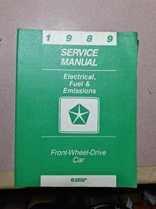 1989 Chrysler Dodge Front Wheel Drive Electrical Fuel Emissions Service Manual.1 - Picture 1 of 1