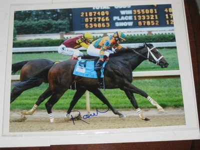 Foto autografiada 8 X 10 - Cree que puedes ganar Kentucky Oaks por Rosie Napravnik Foto 1 de 2