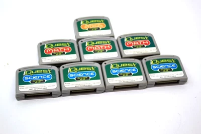 Lot of 8  iQuest Cartridges Science Math & Social Studies Grades 6-8 - Image 1 of 4