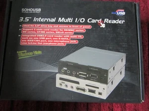 SOHOUSB 3.5" Internal Multi I/O Card Reader w/Audio - NOS - Picture 1 of 9