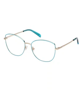 Emilio Pucci EP5229 087 Blue/Gold RoundCateye Eyeglasses Frame 55-16-140 - Picture 1 of 1