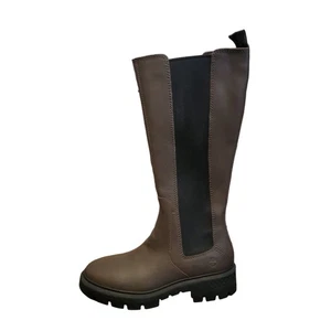 Timberland Cortina Valley Boots Womens 9 Knee High Outdoors Rugged Brown New - Picture 1 of 10
