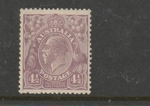 STAMPS AUST KGV  4.5d  VIOLET  S  MULTI  PERF  13.5=12.5  MUH - Picture 1 of 1
