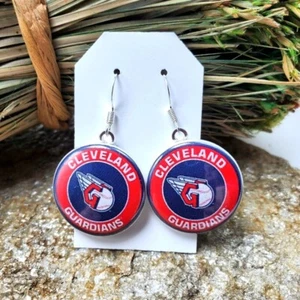 Cleveland Guardians Earrings Baseball Indians Naps Souvenir Costume Jewelry - Picture 1 of 1