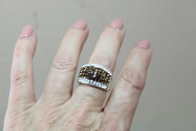 Anillo de cóctel Park Lane cristal ámbar talla 8,5 92933 Foto 1 de 4