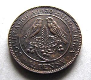 South Africa KM12.2, Farthing 1930 brown AU-UNC. Rare date. - Picture 1 of 2