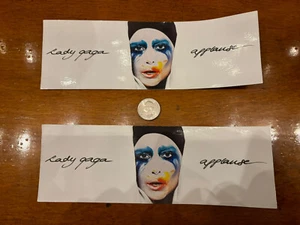 Lady Gaga Applause Bumper Sticker ( Set of 2) 9x3 RARE Plus free flag sticker - Picture 1 of 4