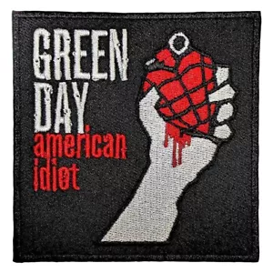 GREEN DAY AMERICAN IDIOT WOVEN SEW OR IRON ON PATCH OFFICIALLY LICENSED ITEM - Imagen 1 de 7