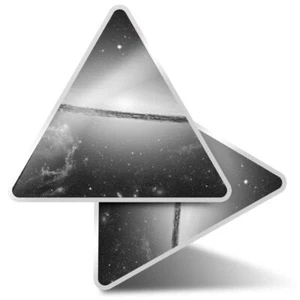 2 x Autocollants Triangle 7,5 cm - BW - Disque Nébuleuse Galaxy NASA #38079 - Photo 1/9