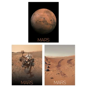 NASA Our Solar System Planet Mars Curiosity Rover Surface Poster 3 Pack 18X24 In - Bild 1 von 6